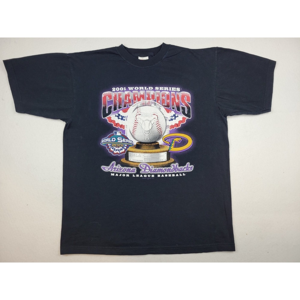 Vintage 2001 Arizona Diamondbacks World Series Logo Champions Trophy Mens XL 00s